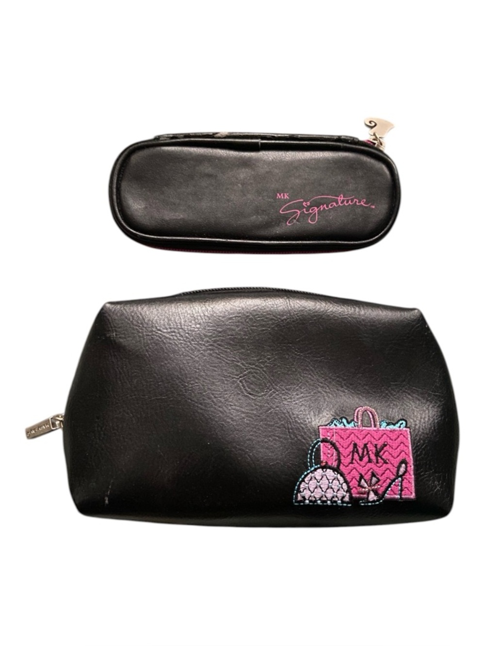 Mary Kay Black Makeup Bag with Pink Bags Embroidery And Lipstick Case Y2K